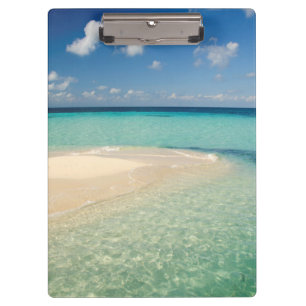 Belize, Karibisches Meer. Goff Caye, eine kleine I Klemmbrett