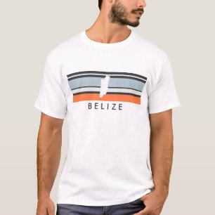 Belize-Karte: Moderne Streifen T-Shirt