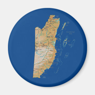 Belize-Karten-Magnet Magnet