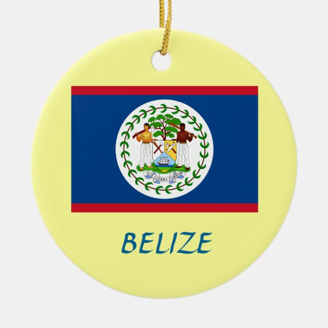 BELIZE* kundenspezifische Weihnachtsverzierung Keramik Ornament (Vorne)