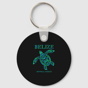 Belize Meeresschildkröte Retro Jungen Mädchen Frau Schlüsselanhänger