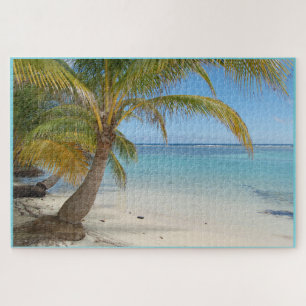 Belize Palm Tree Beach Karibisches Meer Seascape Puzzle