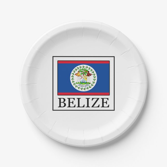 Belize Pappteller (Vorderseite)