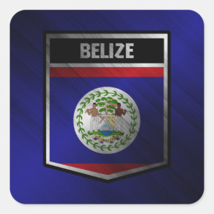Belize Quadratischer Aufkleber