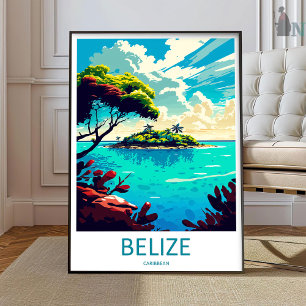 Belize Reise Druck Wandkunst Belize Wandbehang  Poster