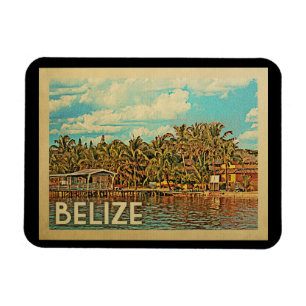 Belize Reise im Vintage-Stil Magnet