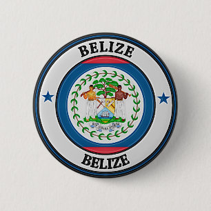 Belize Round Emblem Button