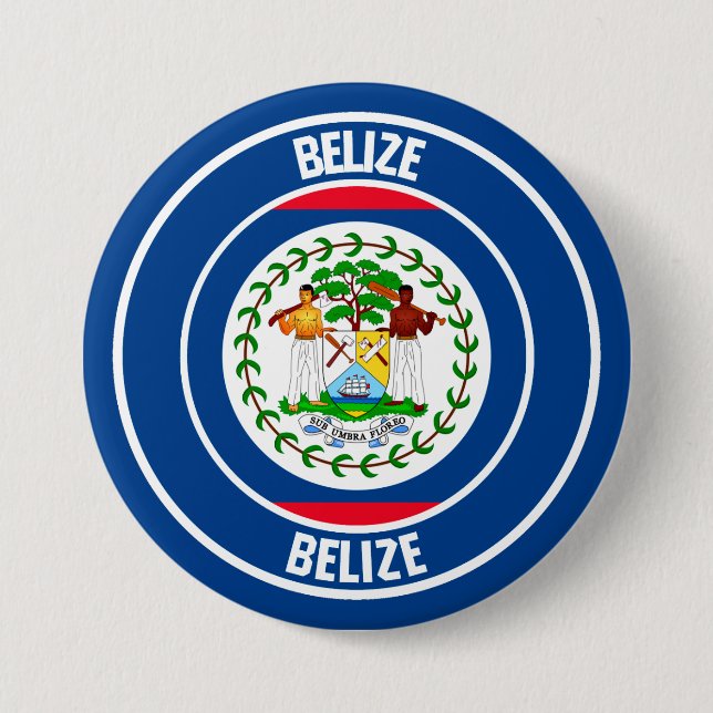 Belize Round Emblem Button (Vorderseite)