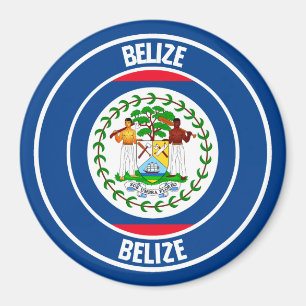 Belize Round Emblem Magnet