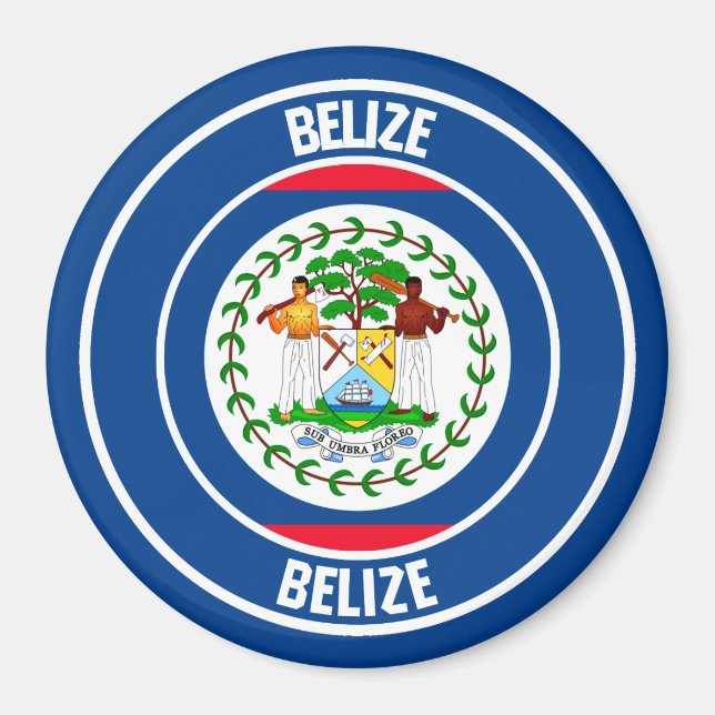 Belize Round Emblem Magnet (Vorne)