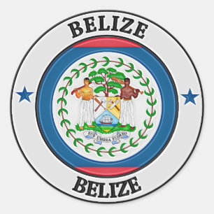 Belize Round Emblem Runder Aufkleber