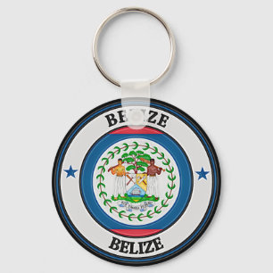 Belize Round Emblem Schlüsselanhänger