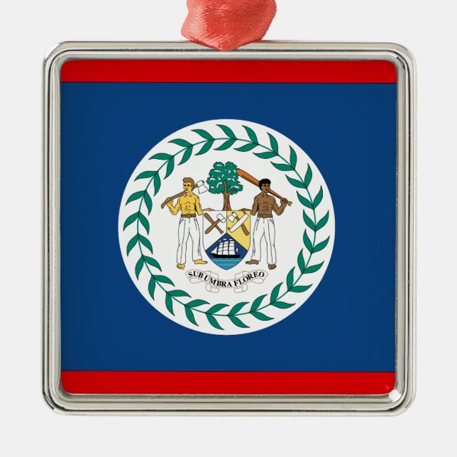 Belize Silbernes Ornament (Vorne)