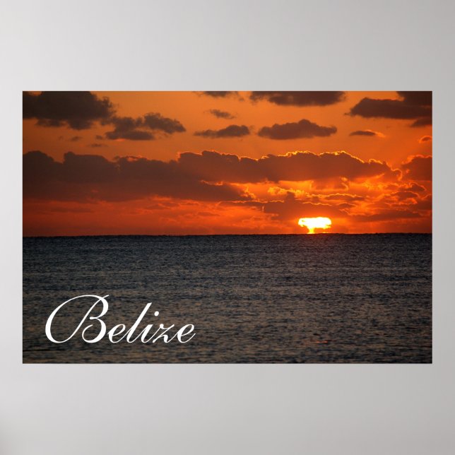 Belize Sunrise Poster2 Poster (Vorne)