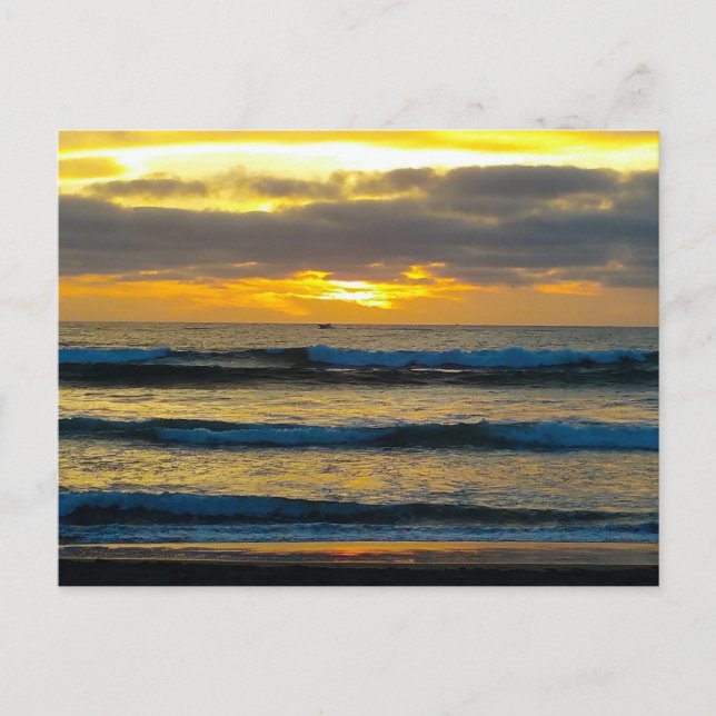 Belize Sunset Postcard Postkarte (Vorderseite)