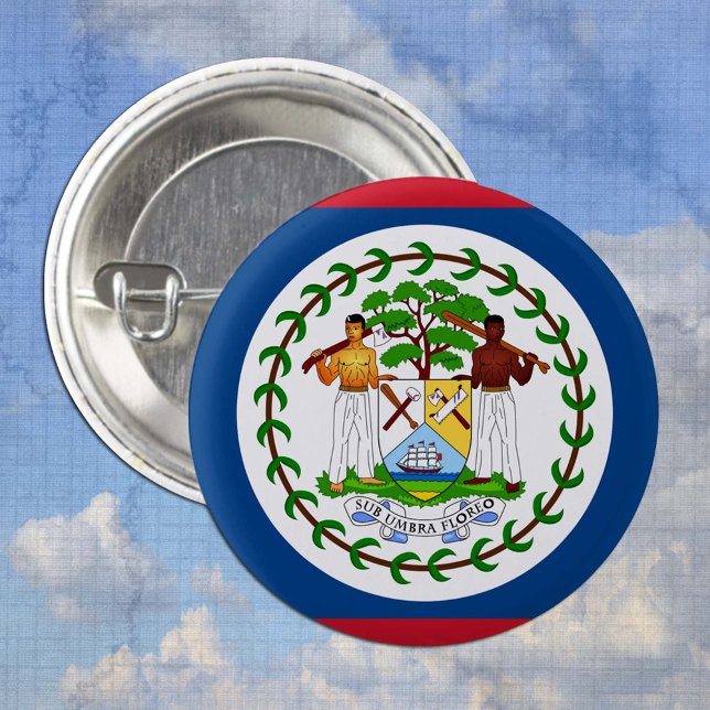 Belize-Taste, patriotische Belizer-Flag-Mode Button (Von Creator hochgeladen)