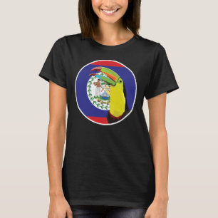 Belize Toucan Belizes Nationale Tierflagge T-Shirt