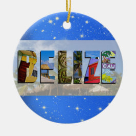 Belize Travel Fotos Tropical Beach Blue Weihnachte Keramik Ornament