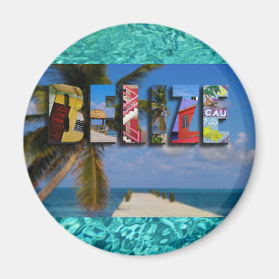 Belize Tropical Beach Blue Ocean Travel Fotos Magnet