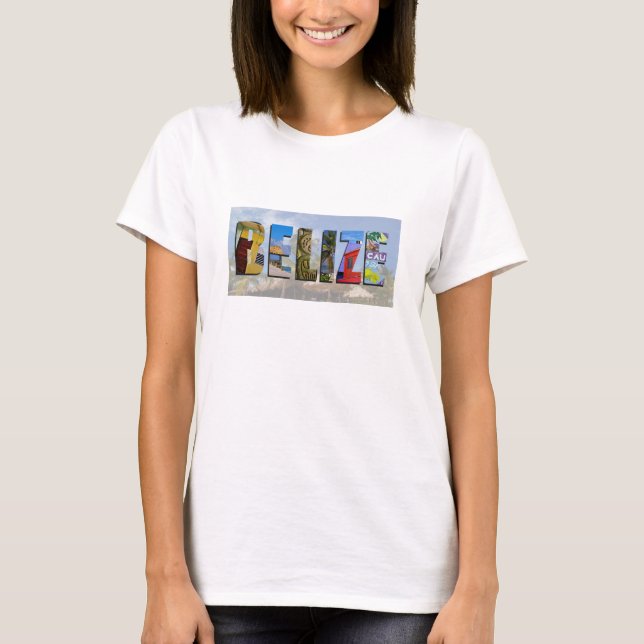 Belize Tropical Beach Blue Ocean Travel Fotos T-Shirt (Vorderseite)