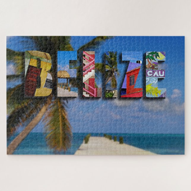 Belize Tropical Beach Blue Ocean Travel Puzzle (Horizontal)