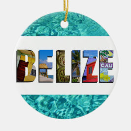 Belize Tropical Beach Blue Ocean Weihnachten Keramik Ornament