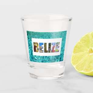 Belize Tropical Blue Ocean Travel Fotos Schnapsglas