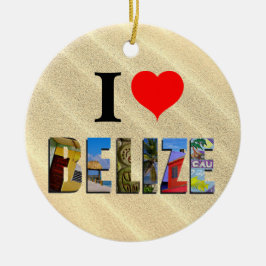 Belize Tropical Sand Beach Reisen Fotos Weihnachte Keramik Ornament