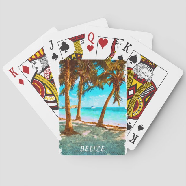 Belize-Tropischer Strand  Spielkarten (Rückseite)