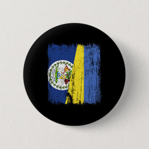 Belize Ukraine Halbflagge Belizisch Ukrainisches E Button