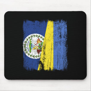 Belize Ukraine Halbflagge Belizisch Ukrainisches E Mousepad