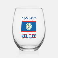 Belize und Belizean Flag Blue Personalisierung