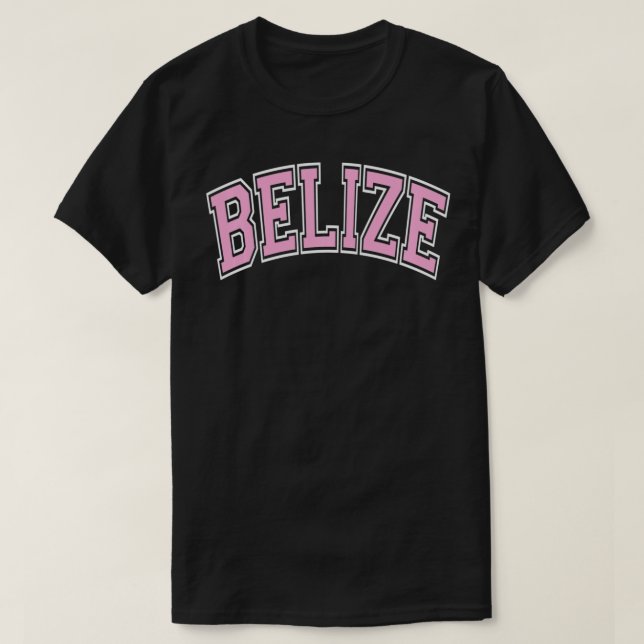 Belize Varsity Style Pink Tet Pullover  (Design vorne)
