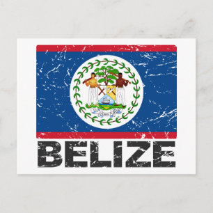 Belize Vintag Flag Postkarte