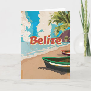 Belize Vintage-Reiseposter Feiertagskarte