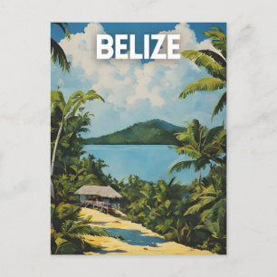 Belize Vintage Travel Poster Postkarte