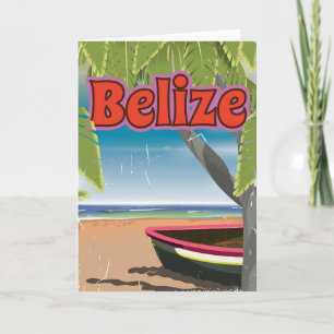 Belize Vintage Urlaubsplaner Feiertagskarte
