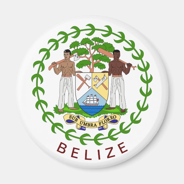 Belize-Wappen Magnet (Vorne)