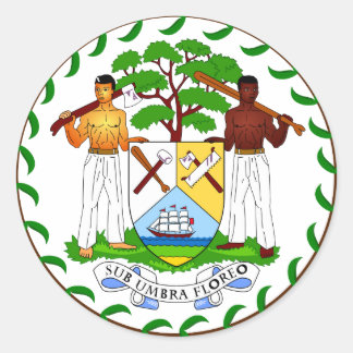 Belize-Wappen Runder Aufkleber