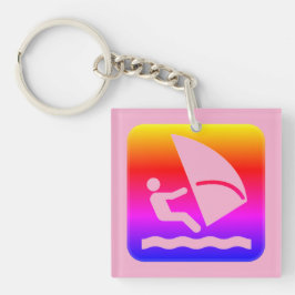 Belize Windsurfing (Caulker Caye) Regenbogen Schlüsselanhänger