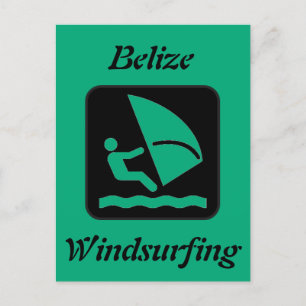 Belize Windsurfing (Long Caye Glover's Reef Atoll) Postkarte