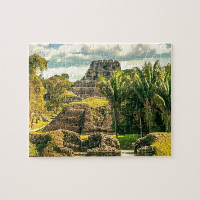 Belize Xunantunich stilisiert Puzzle (Horizontal)