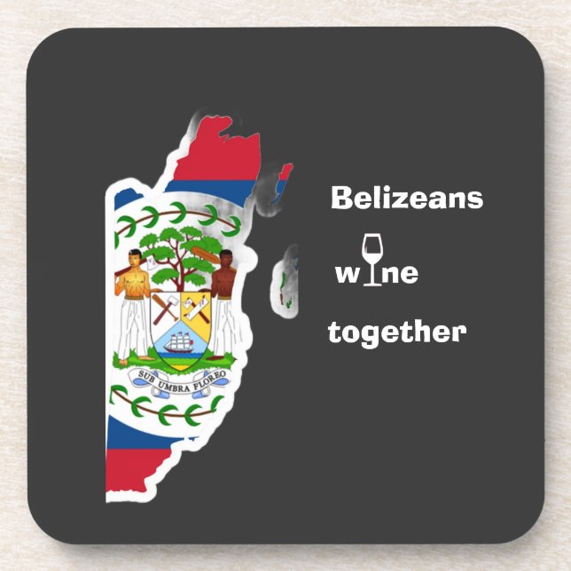 Belizeaner trinken zusammen Hemd Getränkeuntersetzer (Vorderseite)