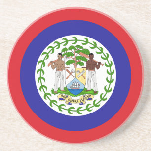 Belizeanische Flagge Getränkeuntersetzer