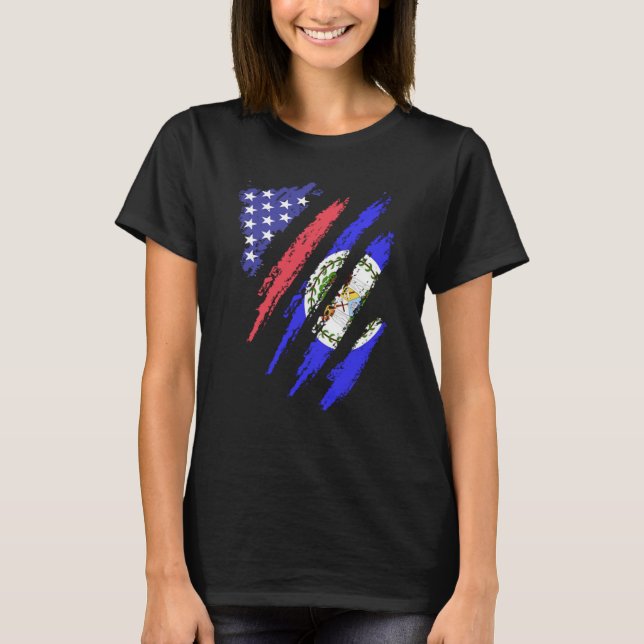 Belizer American Patriot Grown Heart Flag Streifen T-Shirt (Vorderseite)