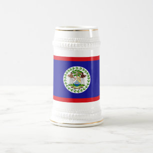 Belizianische Flagge Bierglas