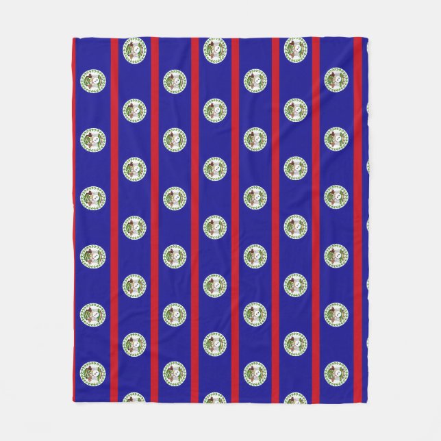 Belizianische Flagge Fleecedecke (Vorderseite)