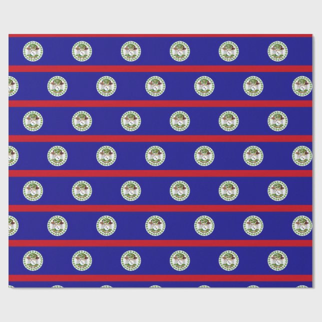 Belizianische Flagge Geschenkpapier (Flach)