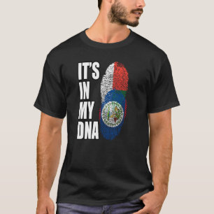 Belizisch-Malagassische Misch-DNA-Erbe-Flagge T-Shirt