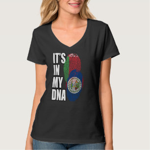 Belizisch und Belarussisch Misch-DNA-Flagge-Erbe T-Shirt